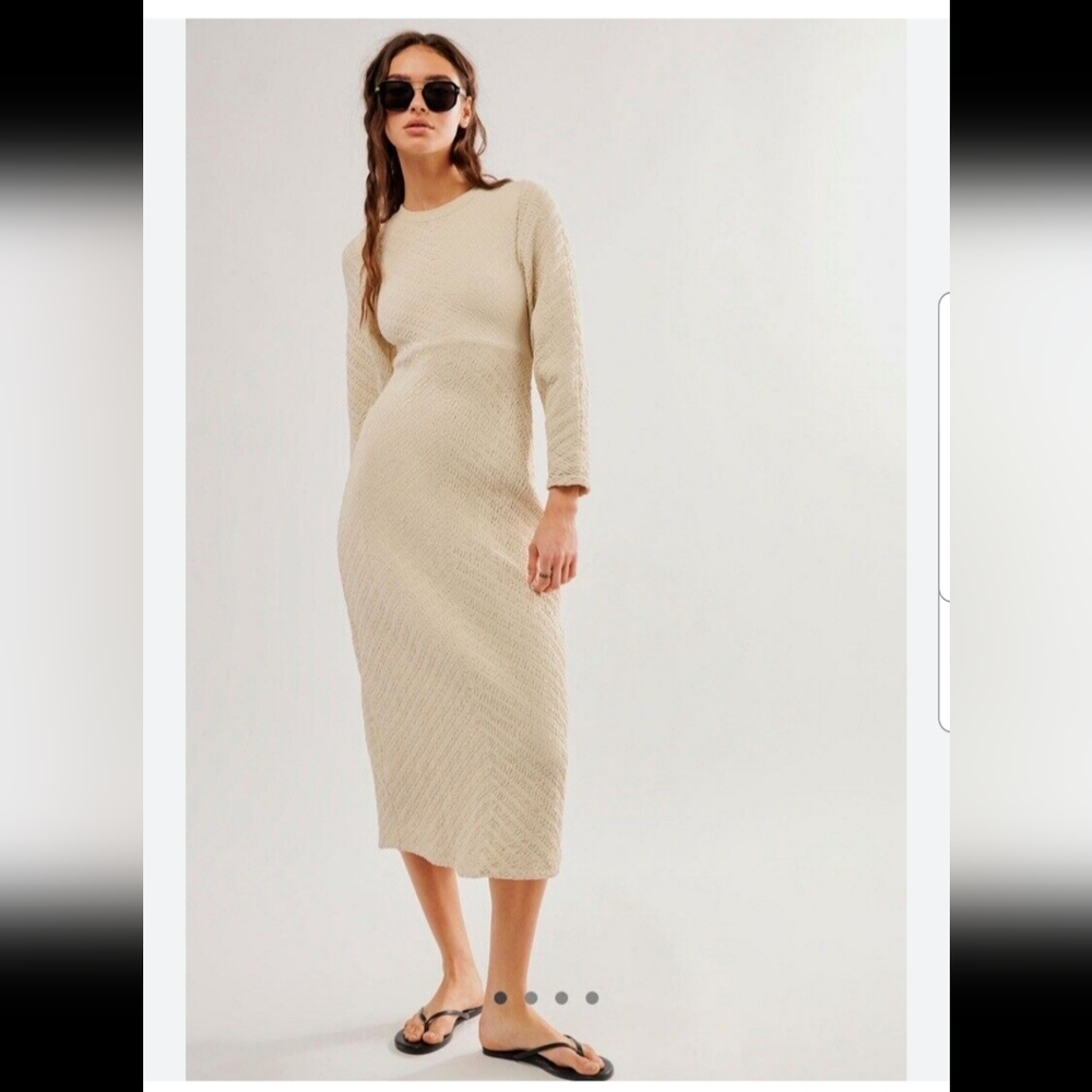 NWT Free People Gabby Seamless Midi Dress M/L